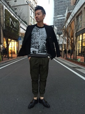 「5351 POUR LES HOMMES（ゴーサンゴーイチプールオム）のアイテム」を使った、daiさん（メンズ・180cm）の冬コーディネート