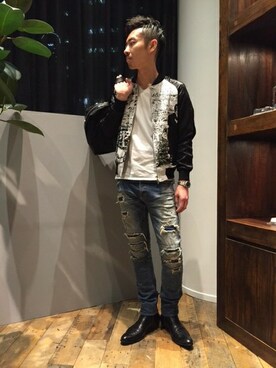 「ルード」｜「アイテム（ブルゾン）」を使った、daiさん（メンズ・180cm）の冬コーディネート