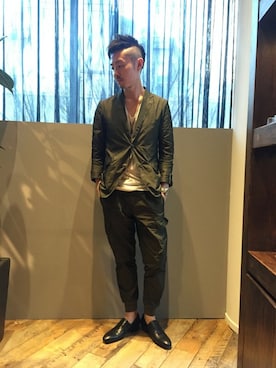 「5351 POUR LES HOMMES（ゴーサンゴーイチプールオム）のアイテム（シューズ）」を使った、daiさん（メンズ・180cm）の冬コーディネート