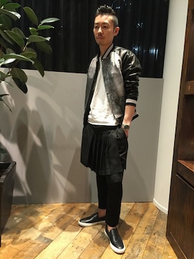 「buddy（バディ）のアイテム（スニーカー）」を使った、daiさん（メンズ・180cm）の春コーディネート