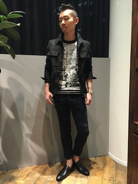 「5351 POUR LES HOMMES（ゴーサンゴーイチプールオム）のアイテム（シューズ）」を使った、daiさん（メンズ・180cm）の春コーディネート