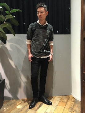 「5351 POUR LES HOMMES（ゴーサンゴーイチプールオム）のアイテム（パンツ）」を使った、daiさん（メンズ・180cm）の春コーディネート