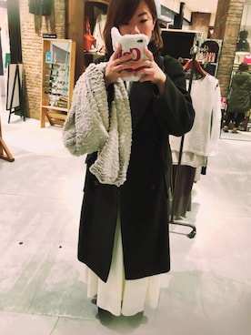 「ゆるずる」｜「アイテム（チェスターコート）」を使った、YURIさん（レディース・162cm）の冬コーディネート