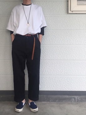 「ALLEGE（アレッジ）のアイテム（アクセサリー）」を使った、サトイさん（メンズ・170cm）の夏コーディネート