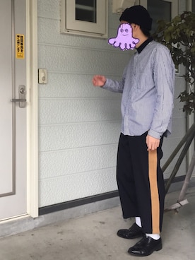 「DIGAWEL（ディガウェル）のアイテム（その他パンツ）」を使った、サトイさん（メンズ・170cm）の秋コーディネート