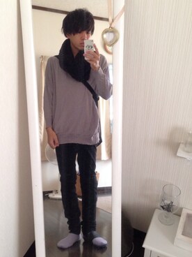 「RAY CASSIN（レイカズン）のアイテム（トップス）」を使った、おすしすきさん（メンズ・159cm）の秋コーディネート