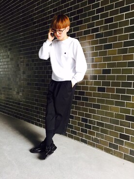 「LASSU&FRISS（ラスアンドフリス）の[ベーシックデザイン] ビットローファー（ローファー）」を使った、Kyoheyさん（メンズ・168cm）の秋コーディネート