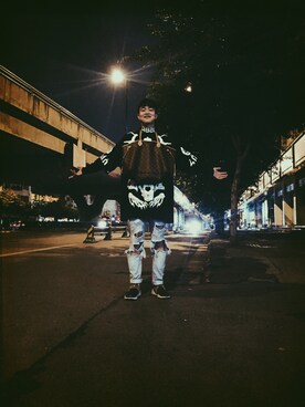 「LOUIS VUITTON（ルイヴィトン）のアイテム（クラッチバッグ、その他）」を使った、JiangShaoDong__loserさん（メンズ・178cm）の秋コーディネート