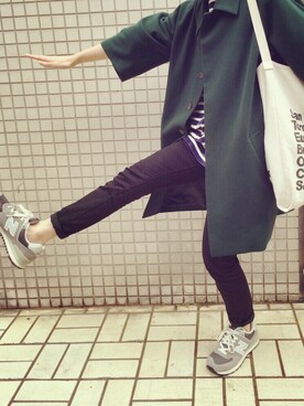 「STUDIOUS（ステュディオス）のアイテム（ステンカラーコート）」を使った、yukikoさん（レディース・157cm）の冬コーディネート