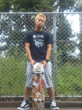 「VISION（ヴィジョン）のアイテム（パンツ）」を使った、kazutakaさん（メンズ・173cm）の夏コーディネート