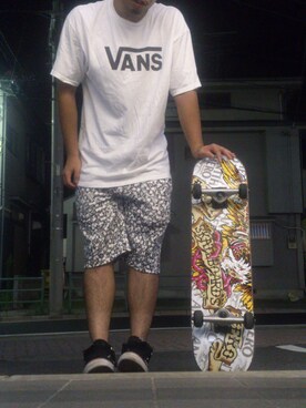 「VISION（ヴィジョン）のアイテム（パンツ）」を使った、kazutakaさん（メンズ・173cm）の夏コーディネート