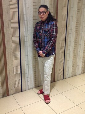 日下部氏さん（メンズ・180cm）の春コーディネート