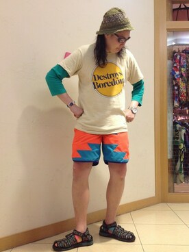 日下部氏さん(メンズ・180cm)の春コーディネート