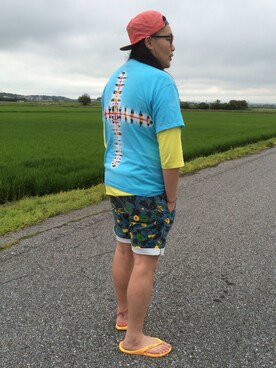 日下部氏さん(メンズ・180cm)の夏コーディネート