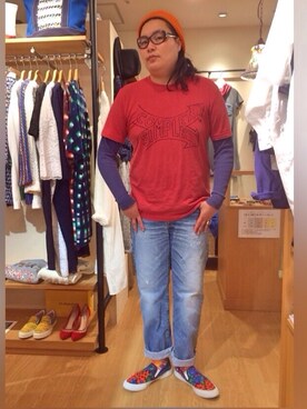 日下部氏さん（メンズ・180cm）の春コーディネート