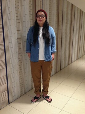 「Freestyle（フリースタイル）のアイテム」を使った、日下部氏さん（メンズ・180cm）の夏コーディネート