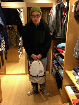 日下部氏さん（メンズ・180cm）の秋コーディネート