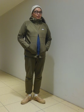 「WILD THINGS（ワイルドシングス）のアイテム（パーカー）」を使った、日下部氏さん（メンズ・180cm）の秋コーディネート