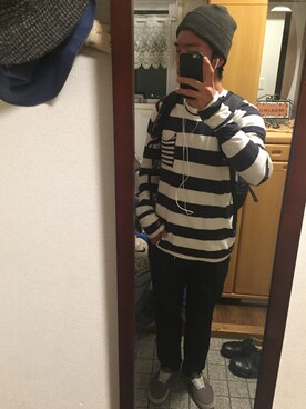 「TIGRE BROCANTE（ティグルブロカンテ）のアイテム（Tシャツ/カットソー、ホワイト系）」を使った、Takato さん（メンズ）の秋コーディネート
