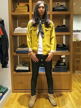 「MONKEY TIME（モンキータイム）のアイテム（ブーツ）」を使った、BEAUTY&YOUTH UNITED ARROWSさん（メンズ・175cm）の春コーディネート
