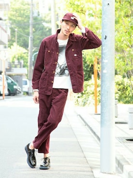「MONKEY TIME（モンキータイム）のアイテム（帽子）」を使った、BEAUTY&YOUTH UNITED ARROWSさん（メンズ・178cm）の夏コーディネート