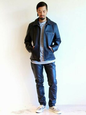 「MONKEY TIME（モンキータイム）のアイテム（スニーカー）」を使った、BEAUTY&YOUTH UNITED ARROWSさん（メンズ・175cm）の秋コーディネート
