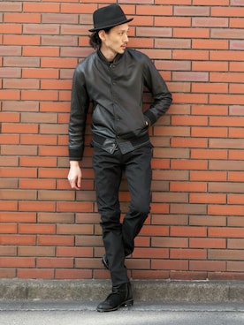 「MONKEY TIME（モンキータイム）のアイテム（スタジャン）」を使った、BEAUTY&YOUTH UNITED ARROWSさん（メンズ・178cm）の冬コーディネート