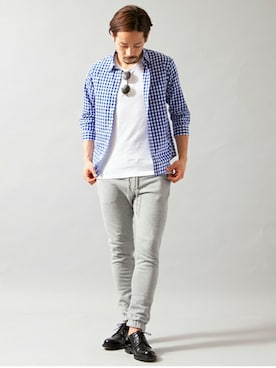 「BEAUTY&YOUTH UNITED ARROWS（ビューティーアンドユースユナイテッドアローズ）の＜Jalan Sriwijaya＞ ∴ BY プレーントゥ オックスフォード¨（ドレスシューズ）」を使った、BEAUTY&YOUTH UNITED ARROWSさん（メンズ・178cm）の春コーディネート