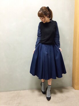 「ヒール×靴下」｜「アイテム（その他）」を使った、kumemiさん（レディース・154cm）の春コーディネート