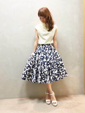 「アイテム（スカート、その他）」を使った、kumemiさん（レディース・154cm）の春コーディネート