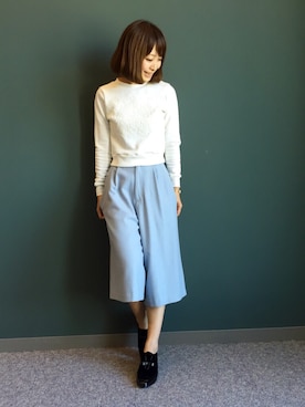 「RANDA」｜「アイテム（スウェット）」を使った、kumemiさん（レディース・154cm）の夏コーディネート