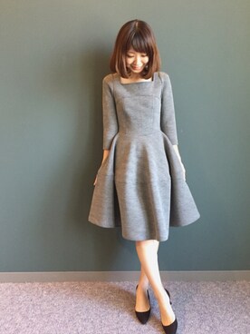 「ボンディング」｜「アイテム（ワンピース/ドレス）」を使った、kumemiさん（レディース・154cm）の秋コーディネート