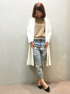 「RANDA（ランダ）のアイテム（ジャケット/アウター）」を使った、kumemiさん（レディース・154cm）の秋コーディネート