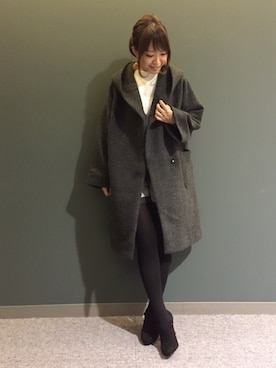 「フードコート」｜「アイテム（ブーティ）」を使った、kumemiさん（レディース・155cm）の秋コーディネート