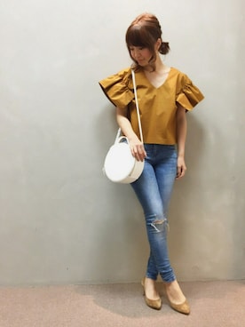 「RANDA（ランダ）のアイテム（バッグ）」を使った、kumemiさん（レディース・155cm）の春コーディネート