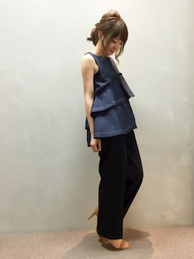 「アイテム（ピアス（両耳用））」を使った、kumemiさん（レディース・155cm）の春コーディネート