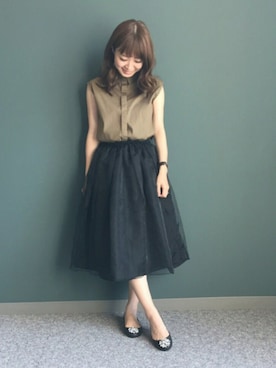 「リバーシブル」｜「アイテム（レインシューズ）」を使った、kumemiさん（レディース・155cm）の夏コーディネート