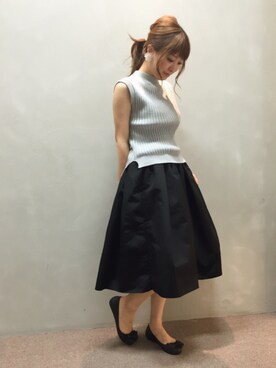 「リバーシブル」｜「アイテム（レインシューズ）」を使った、kumemiさん（レディース・155cm）の夏コーディネート