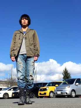 「Foundation Addict（ファンデーションアディクト）のアイテム（ジャケット/アウター）」を使った、ayumuさん（メンズ・170cm）の冬コーディネート