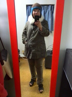 「アイテム（ノーカラージャケット）」を使った、Yuccoさん（レディース・155cm・30代）の秋コーディネート