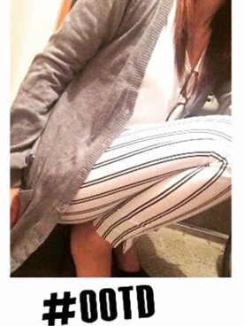 「Bershka（ベルシュカ）のアイテム（パンツ、ホワイト系）」を使った、가영 がよん◡̈⃝さん（レディース・161cm）の秋コーディネート