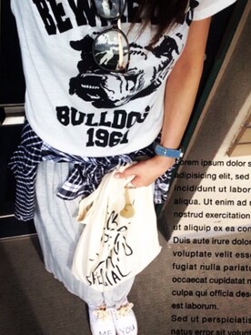 「GU（ジーユー）のアイテム（シャツ/ブラウス、ブラック系）」を使った、가영 がよん◡̈⃝さん（レディース・161cm）の秋コーディネート