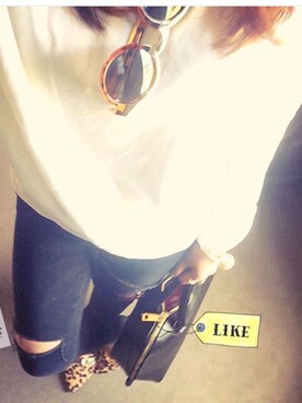 「ZARA（ザラ）のアイテム（ニット/セーター、ホワイト系）」を使った、가영 がよん◡̈⃝さん（レディース・161cm）の秋コーディネート