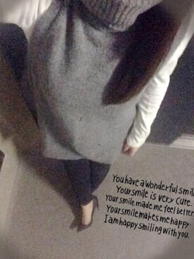 「Bershka（ベルシュカ）のアイテム（ニット/セーター、グレー系）」を使った、가영 がよん◡̈⃝さん（レディース・161cm）の秋コーディネート