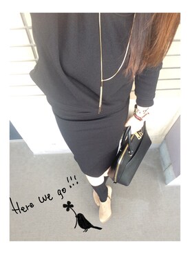 「DHOLIC（ディーホリック）のアイテム（ニット/セーター、ブラック系）」を使った、가영 がよん◡̈⃝さん（レディース・161cm）の冬コーディネート