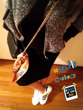 「ZARA（ザラ）のアイテム（ショルダーバッグ、ブラック系）」を使った、가영 がよん◡̈⃝さん（レディース・161cm）の春コーディネート