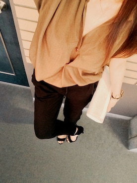 「FOREVER 21（フォーエバー トゥエンティーワン）のアイテム（その他パンツ、ブラック系）」を使った、가영 がよん◡̈⃝さん（レディース・161cm）の夏コーディネート