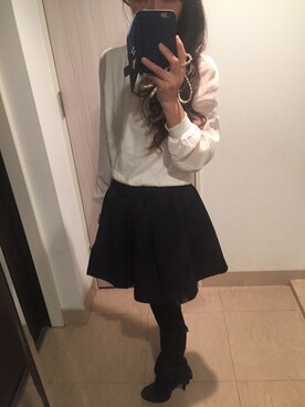 「シースルー」｜「アイテム（ブーティ）」を使った、さゆゆさん（レディース・155cm）の秋コーディネート