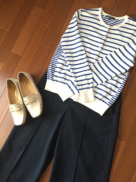 「ブルー x ホワイト」｜＊＊＊さん（レディース・163cm）の春コーディネート