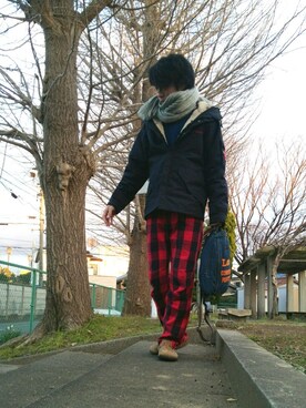 「裏ボアアウター」｜takuyaさん（メンズ・171cm）の冬コーディネート